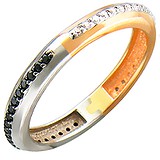 Золотое обручальное кольцо с куб. циркониями, 1604978