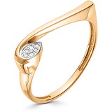 Женское золотое кольцо с бриллиантами, 1605746