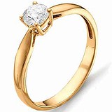 Золотое кольцо с бриллиантом, 1616754