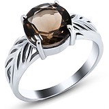 Silver Wings Женское серебряное кольцо с раухтопазом, 1617778