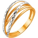 Женское серебряное кольцо в позолоте, 1636466