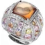 Женское серебряное кольцо с куб. циркониями, 1670258