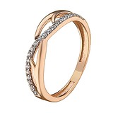Женское золотое кольцо с куб. циркониями, 1714546