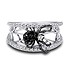 Женское серебряное кольцо с куб.циркониями и шпинелем - фото 2