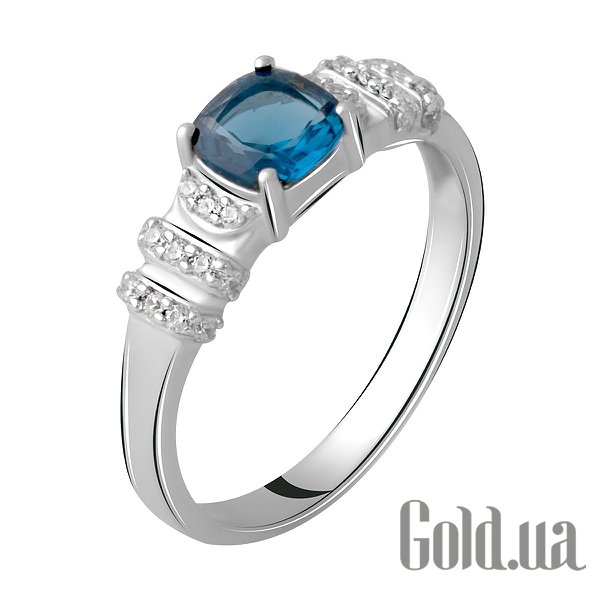 

Женские кольца Fresh Jewelry, Женское серебряное кольцо с топазом и куб. циркониями, 19