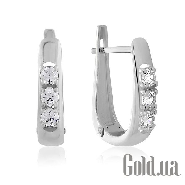 

Серьги Украина, Золотые серьги с Swarovski Zirconia