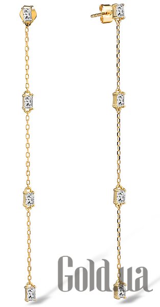 

Серьги с подвесками Lurie Jewelry, Золотые серьги с топазами
