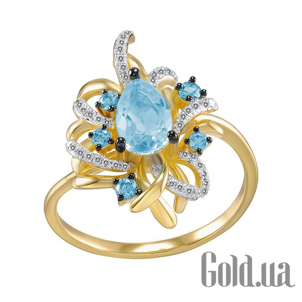 

Кольцо Lurie Jewelry, Золотое кольцо с бриллиантами и топазами