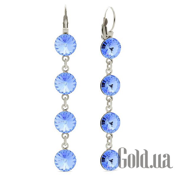 

Серьги с подвесками Kobi, Стальной, Серьги с кристаллами Swarovski
