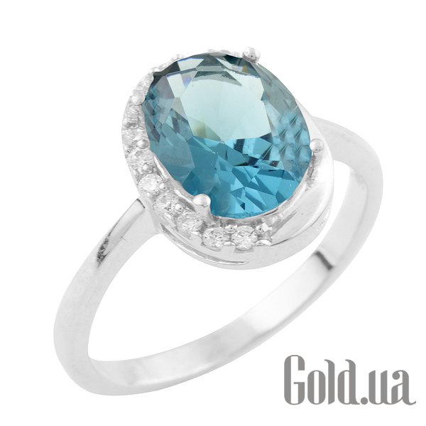 

Женские кольца Fresh Jewelry, Женское серебряное кольцо с топазом и куб. циркониями, 18