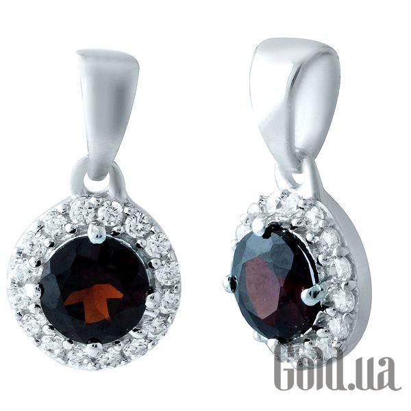 

Женские кулоны Fresh Jewelry, Серебряный кулон с гранатом и куб. циркониями