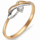 Женское золотое кольцо с бриллиантом, 1554547