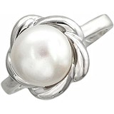 Женское серебряное кольцо с культив. жемчугом, 1620851
