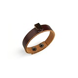 Кожаный браслет с янтарем, 1716083