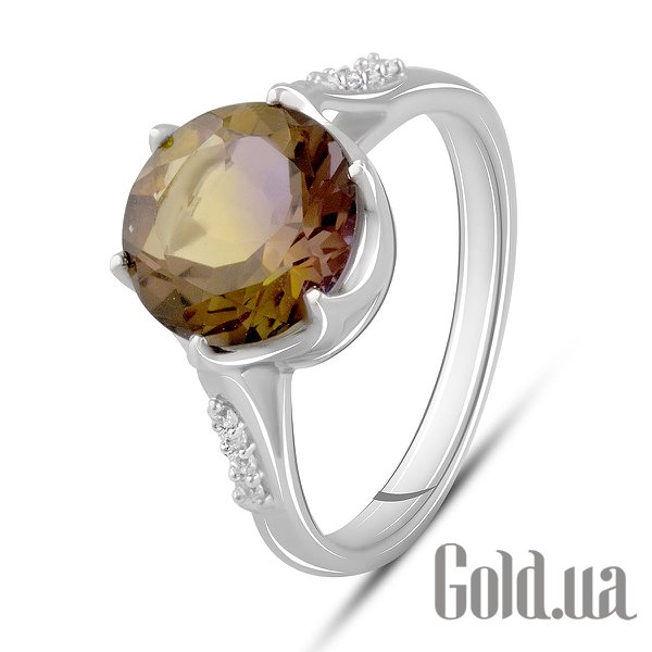 

Женские кольца Fresh Jewelry, Женское серебряное кольцо с куб. циркониями и синт. аметрином, 17