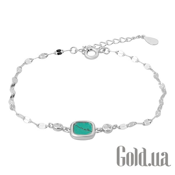 

Женские браслеты Fresh Jewelry, Женский серебряный браслет с бирюзой и куб. циркониями, 17
