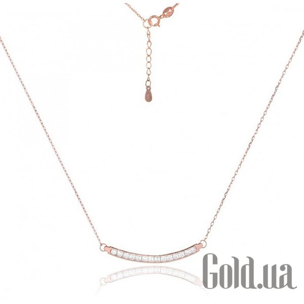 

Женские колье Silvex925, Серебряное колье с куб. циркониями в позолоте, 40