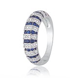 Женское серебряное кольцо с куб. циркониями, 807795
