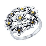 SOKOLOV Женское серебряное кольцо в позолоте, 1534836