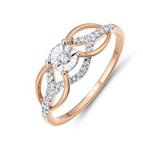 Женское золотое кольцо с бриллиантами, 1547380
