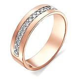 Золотое обручальное кольцо с бриллиантами, 1556084