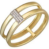 Золотое обручальное кольцо с куб. циркониями, 1604724