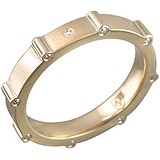 Золотое обручальное кольцо с бриллиантами, 1615220