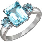 Женское серебряное кольцо с топазами, 1616756