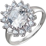 Серебряное кольцо с куб. циркониями, 1620852
