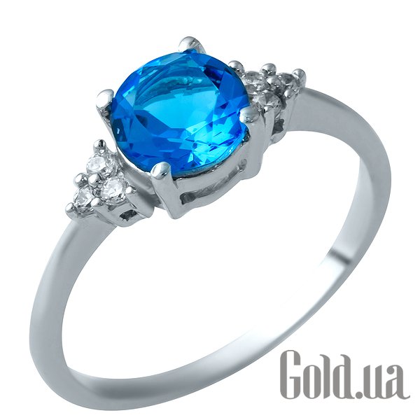 

Женские кольца Fresh Jewelry, Женское серебряное кольцо с синт. аквамарином и куб. циркониями, 16.5