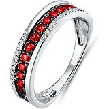 Женское золотое кольцо с бриллиантами и рубинами, 1652852