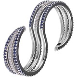 Женское серебряное кольцо с куб. циркониями, 1670260
