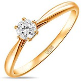 Золотое кольцо с бриллиантом, 1697140