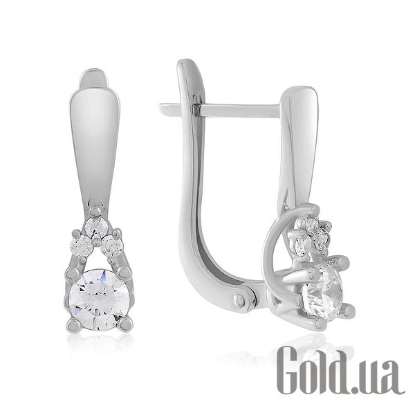 

Серьги Украина, Золотые серьги с Swarovski Zirconia
