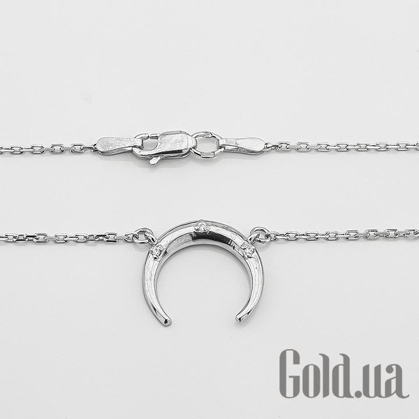 

Женские колье Украина, Серебряное колье с куб. циркониями, 45