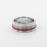 Жіноче срібне кільце з куб. цирконієм і керамікою, 1795700