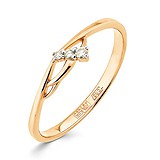 Женское золотое кольцо с бриллиантами, 1512565