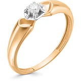 Золотое кольцо с бриллиантом, 1604213