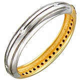 Женское золотое кольцо с куб. циркониями, 1604981