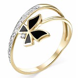 Женское золотое кольцо с бриллиантами, 1605493
