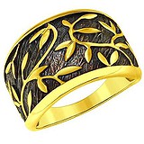 SOKOLOV Женское серебряное кольцо в позолоте, 1613429