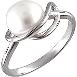 Женское серебряное кольцо с культив. жемчугом, 1614709
