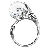 Женское серебряное кольцо с куб. циркониями, 1619573