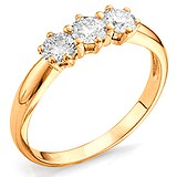 Золотое обручальное кольцо с бриллиантами, 1644917