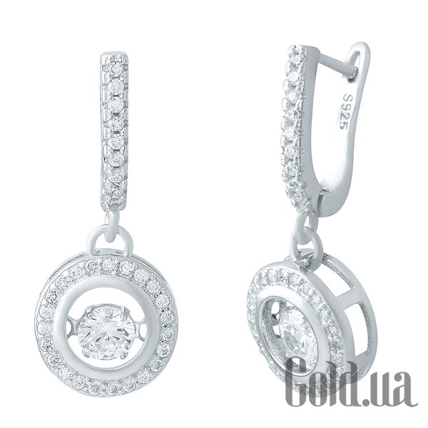 

Серьги с подвесками Fresh Jewelry, Серебряные серьги с куб. циркониями