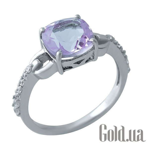 

Женские кольца Fresh Jewelry, Женское серебряное кольцо с аметистом и куб. циркониями, 18