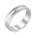 Золотое обручальное кольцо с бриллиантами, 1703797