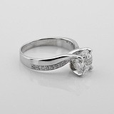 Серебряное кольцо с куб. циркониями, 1767285