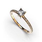 Золотое кольцо с бриллиантами, 1768565