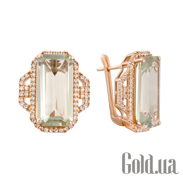 

Серьги Fresh Jewelry, Серебряные серьги с аметистами и топазами в позолоте